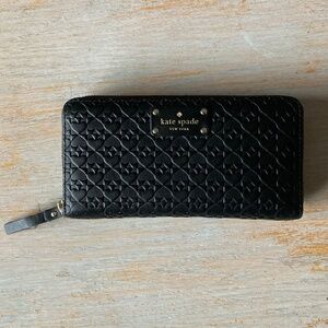 Kate Spade Large Continental Black Leather Wallet Luxuriously Soft and beautiful